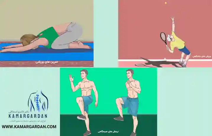 ورزش دیسک کمر مهره 4 و 5