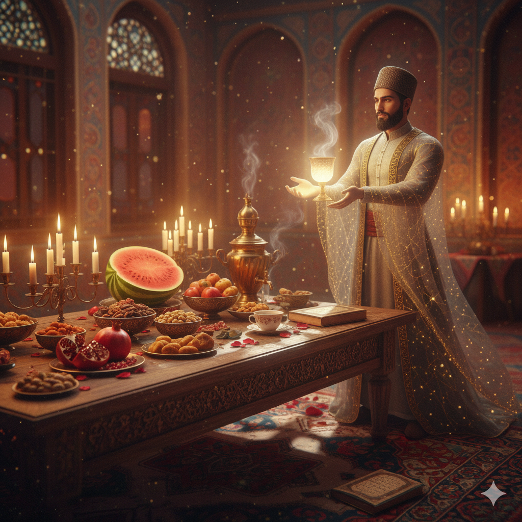 شب یلدا؛ روایت عشق، آگاهی و تولد نور در دل تاریکی